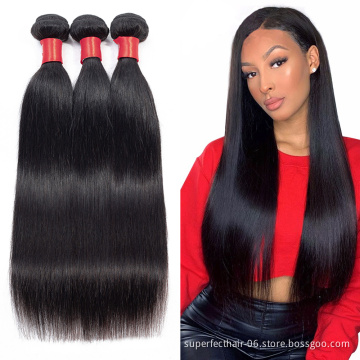 straight hair bundles 100% Human Virgin Remy Hair Unprocessed  Brazilian straight hair bundles with closure